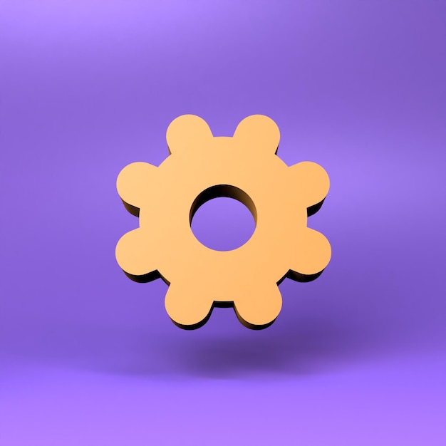 Photo gear icon 3d render illustration