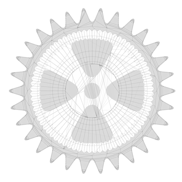 Gear machine coupling isolated on a background