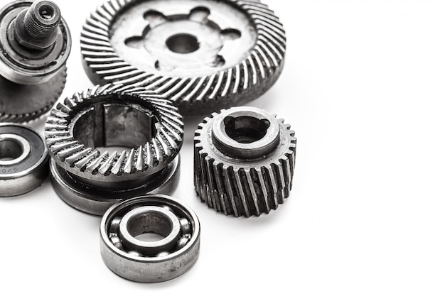 gear metal wheels, isolated on white background