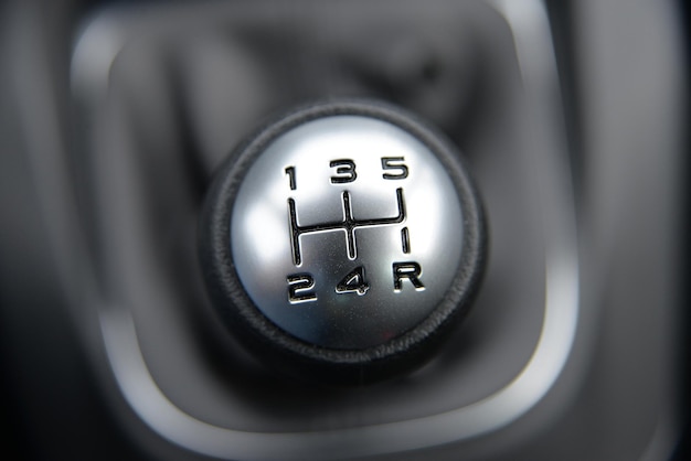 Photo gear shift lever in a car