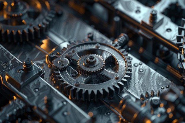 Gear train mechanism in a clockwork device octane