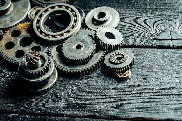 Gears from an old industrial machine