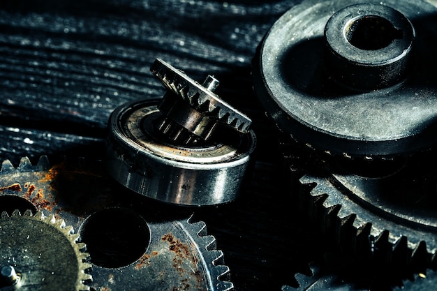 Gears from an old industrial machine