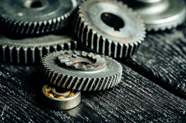 Gears from an old industrial machine