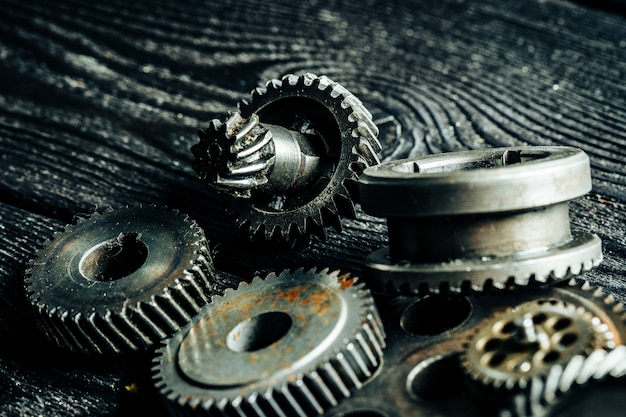 Gears from an old industrial machine