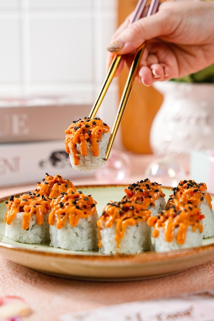 Geassorteerde heerlijke Sushi Roll