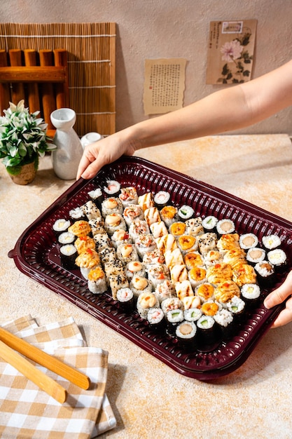 Geassorteerde heerlijke Sushi Roll