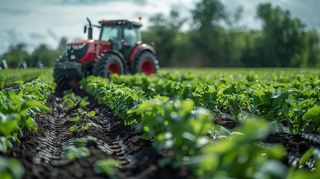 Geautomatiseerde tractor uitgeruste sensoren