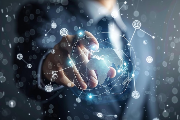 Geavanceerde communicatie en wereldwijde internetverbinding in slimme stad