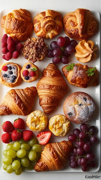 Foto gebak en fruit