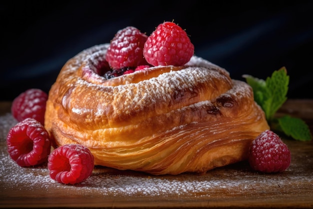 gebakjes met frambozen