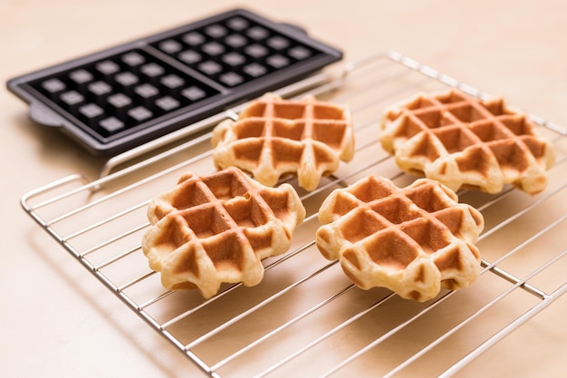 Gebakken Belgische wafel