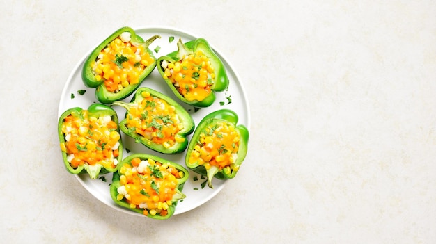 Gebakken groene paprika's