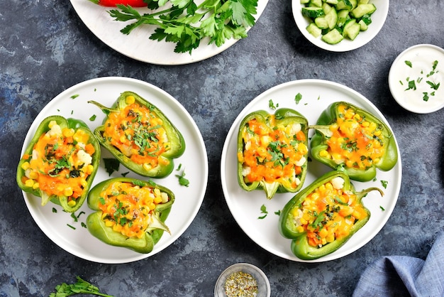 Gebakken groene paprika