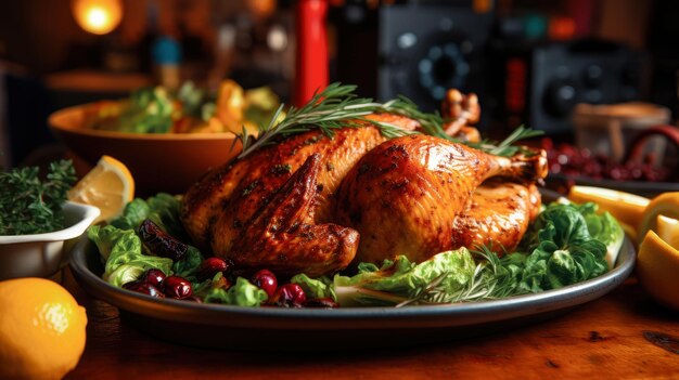 Gebakken kalkoen en andere Thanksgiving gerechten