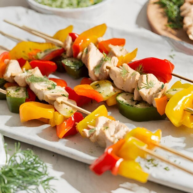 Foto gebakken kebab met ketchup en specerijen.