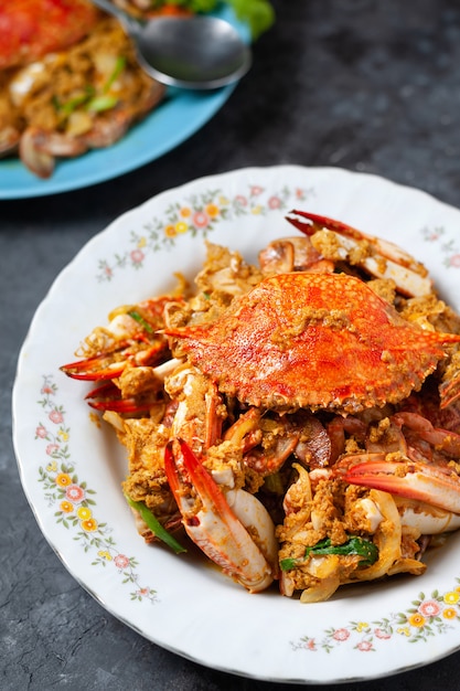 Gebakken krab met Curry Powder, Thais eten