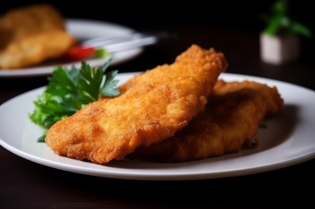 Gebakken visfilet Gastronomische lunch Genereer Ai