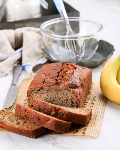 Gebakken Vochtig Bananenbrood Taart