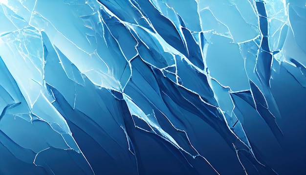Gebarsten ijs blauwe kerst getextureerde achtergrond Winter oppervlak Illustratie Art