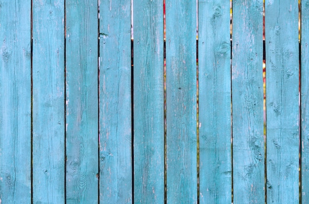 Gebarsten verweerde groen en blauw geschilderde houten plank textuur