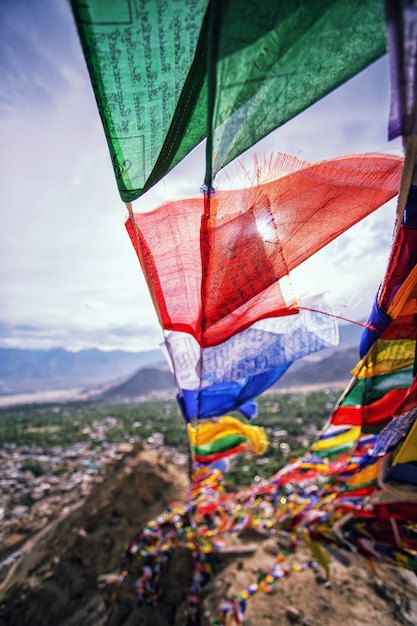 Gebedsvlag in leh - hoofdstad