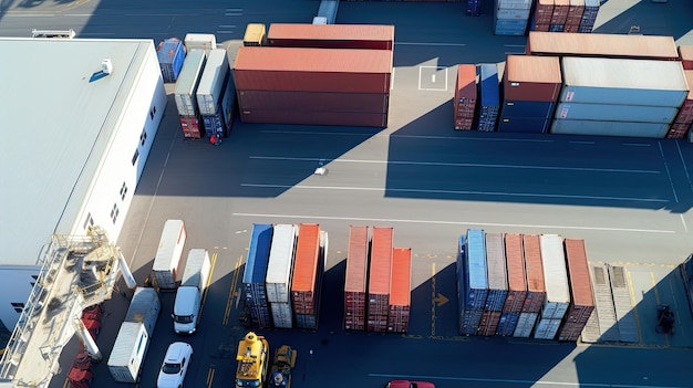 Gebied voor de opslag en de boekhouding van havenlading in containers