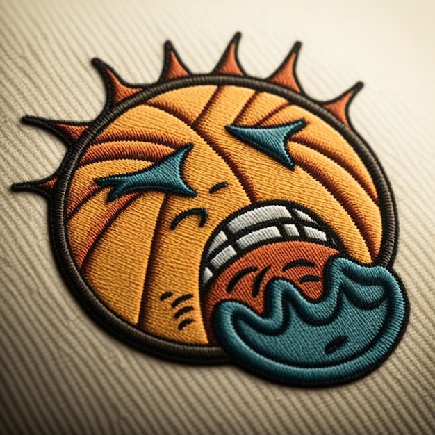 Geborduurd_basketbal_logo