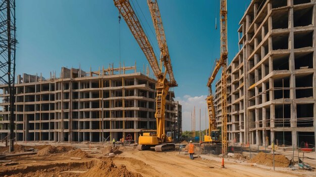 Gebouw in aanbouw Industriële ontwikkeling