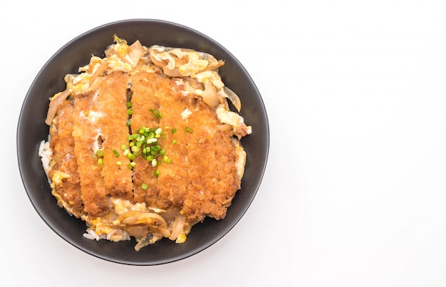 gebraden kotelet rijstkom (Katsudon)