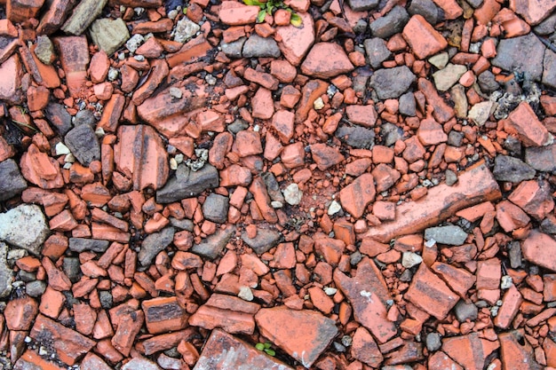 Foto gebroken bakstenen weg