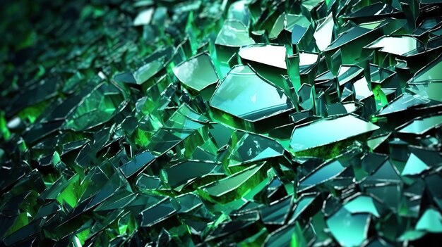 gebroken glas groene technologie abstracte achtergrond