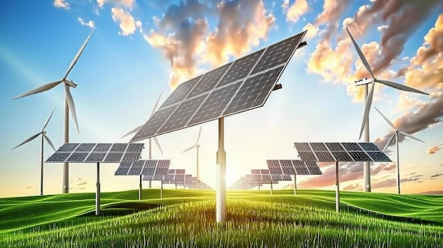 Gebruik van hernieuwbare energiebronnen zoals zonne- en windenergie