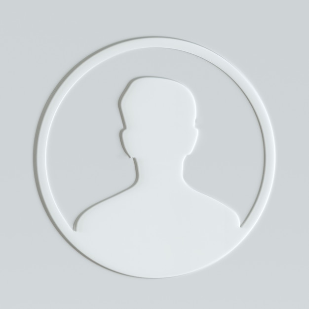 Foto gebruiker pictogram persoon symbool menselijke avatar 3d render
