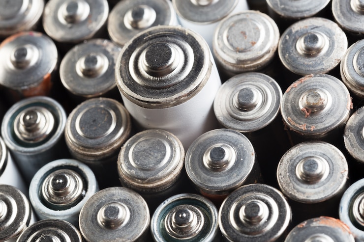 Foto gebruikte batterijen