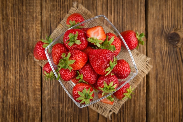 Gedeelte Aardbeien selectieve focus