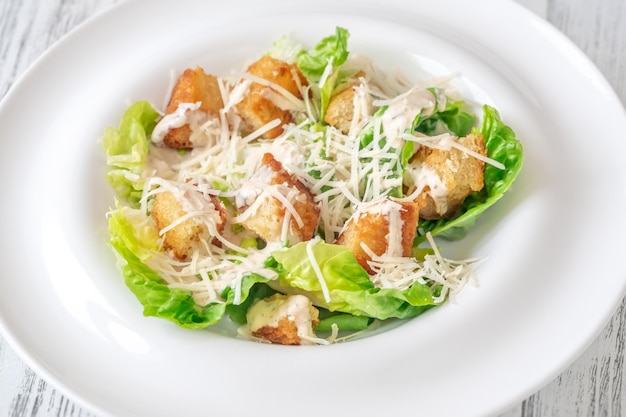 Gedeelte caesarsalade