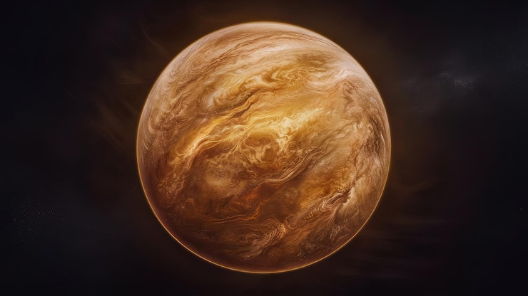 Foto gedetailleerd beeld van de planeet venus