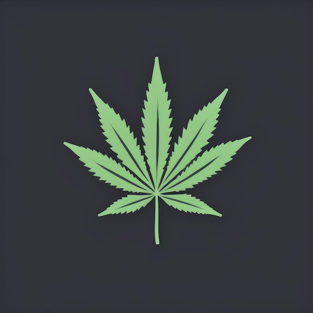 gedetailleerd marihuana-logo