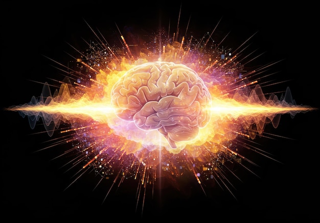 Gedetailleerd röntgenbeeld van de menselijke schedel en hersenen Medische innovatie