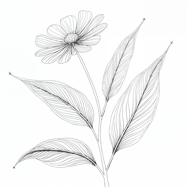 Gedetailleerde bloemillustratie