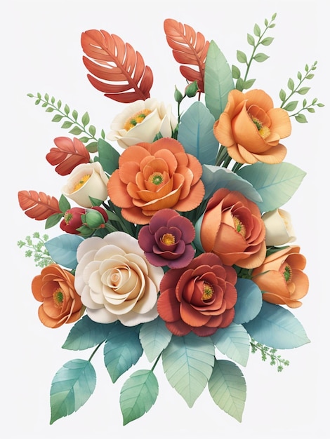 gedetailleerde en realistische aquarel bloem
