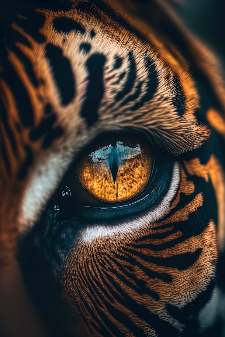 Foto gedetailleerde fotografie van een tijgeroog tijgeroog close-up