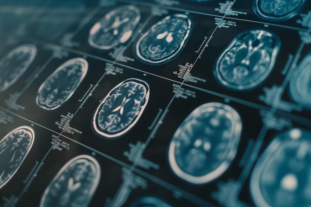 Gedetailleerde MRI-afbeeldingen op een computerscherm