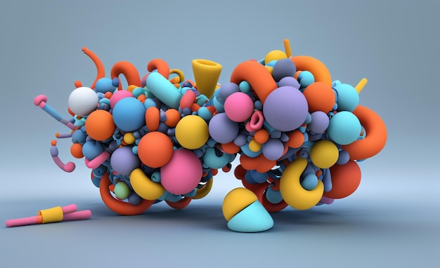 Gedraaide Caleidoscoop 3D illustratie van kleurrijke geometrische vormen
