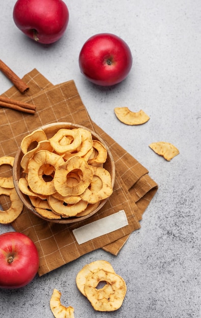 Gedroogde appelchips