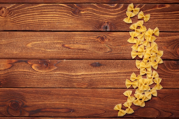 Gedroogde Pasta Op Houten