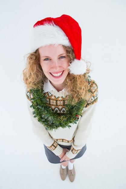 Geeky woman smiling at camera 