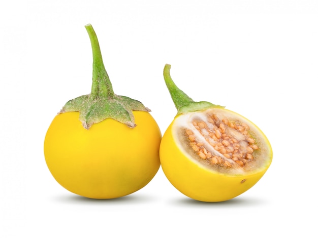 Geel fruit geïsoleerd