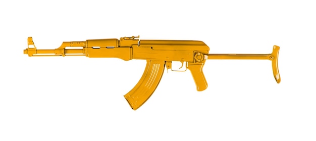 geel Kalashnikov aanvalsgeweer AK47